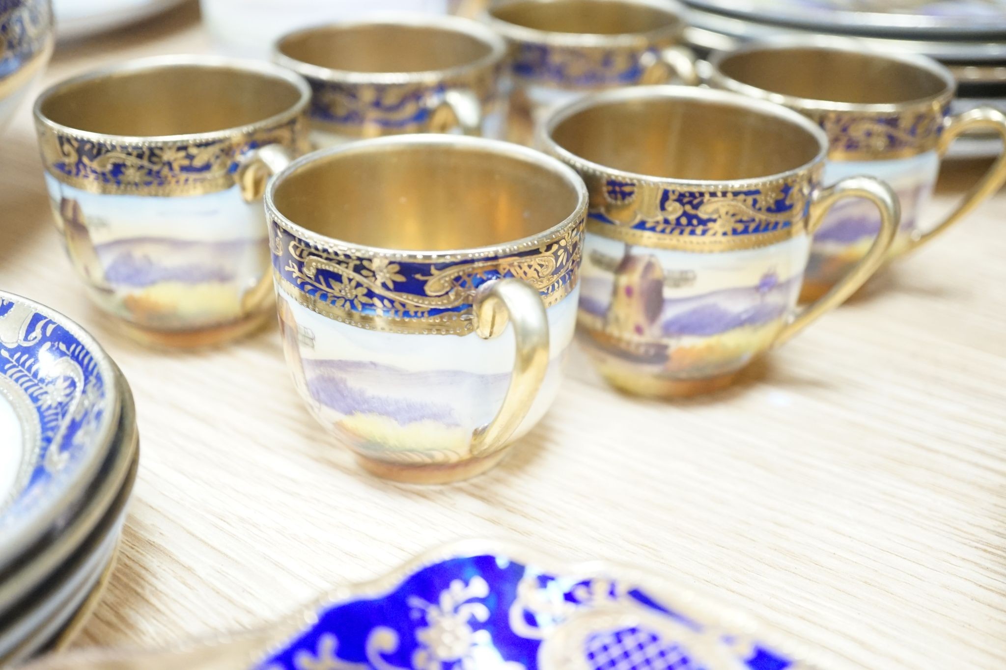 A Japanese Old Mill China/Meito tea and coffee service in Noritake style